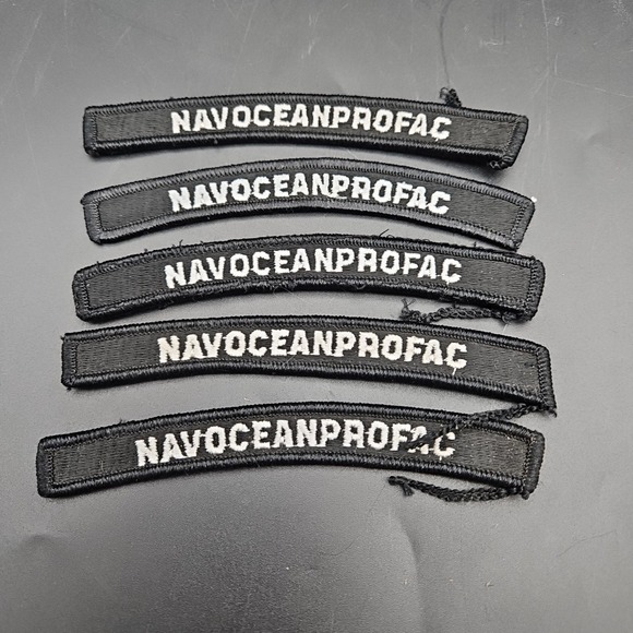 Other - Set Of 5 Vintage Military Patches Navoceanprofac Black And White